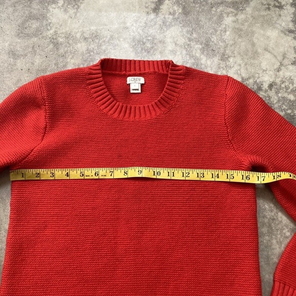 J. Crew Sweater Womens Size Small Red Classic Crewneck Knit Holiday - Picture 3 of 12